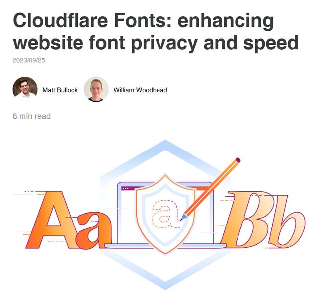 Cloudflare 上线自家字体平台：改善响应速度，挑战谷歌地位