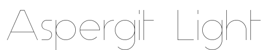 Aspergit Light.otf字体下载
